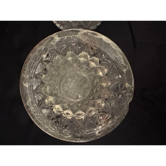 Antique Pressed Glass Perfume Bottles Set of 2 5.5” Tall Heavy Cottagecore - Picture 10 of 11